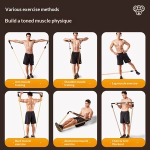 Ensemble de 11 bandes d'exercice réglables avec ancre de porte, sangles de <span class=keywords><strong>cheville</strong></span> et poignées, pour fitness à domicile, bandes de résistance - Product Image 5