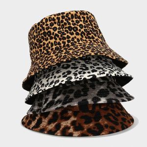 Wholesale New Trend Vintage Leopard Printed Corduroy Bucket <b>Hat</b> Fishing Fisherman Sun <b>Hat</b> - Product Image 1