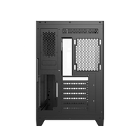 Boîtier de jeu Ruix Ultra Pro transparent en alliage d'aluminium ATX Micro-ATX Mid Tower avec fenêtre latérale et support pour refroidisseur liquide 360
