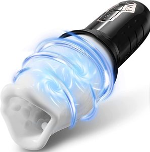 USB-перезаряжаемый автоматический вращающийся вибрирующий мастурбатор для мужчин с глубоким проникновением, прозрачная вращающаяся чашка-мастурбатор, секс-игрушка для мужчин, цвет розовый - Product Image 1