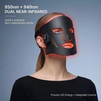Masque de luminothérapie rouge sans fil à fixation magnétique de marque OEM/ODM pour usage domestique
