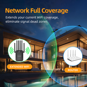 PIX-LINK <span class=keywords><strong>AC66</strong></span> ตัวขยายสัญญาณ WiFi ที่เร็วที่สุด แบบดูอัลแบนด์ 2.4/5.8GHZ ตัวเพิ่มสัญญาณอินเทอร์เน็ต WiFi ความเร็ว 1200Mbps สำหรับเครือข่ายไร้สายภายในบ้าน - Product Image 3
