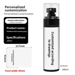 Nettoyant pour raquettes de pickleball, vente chaude transfrontalière, étiquetage personnalisable, formule écologique, flacon pulvérisateur 100 ml, quatre parfums - Product Image 6