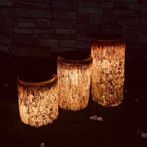 Vườn Nhân Tạo Gỗ Gốc Cây Đèn Hình Đèn Ngoài Trời Năng Lượng Mặt Trời Đèn Trang Trí - Product Image 6