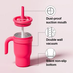 Gobelet isotherme en acier inoxydable de 14 oz avec poignée, impression personnalisée, réutilisable, articles promotionnels, cadeau publicitaire - Product Image 2