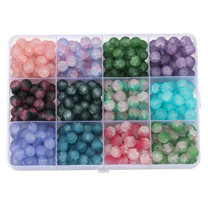 ลูกปัดแก้วฝ้า 8 มม. ทรงกลม สำหรับทำเครื่องประดับ DIY สร้อยข้อมือทำมือ ขายส่งอุปกรณ์ร้อยลูกปัด - Product Image 5