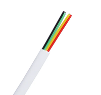 Câble téléphonique UL20251 PP 3 4 5 6 cœurs 28 30 AWG fil de gaine en PVC plat en cuivre nu