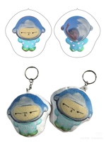 Omanjuu sur mesure avec oreilles manjuu garnitures à l'intérieur de l'anime porte-clés en peluche pendentif