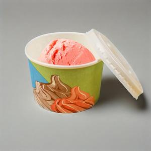 Custom Logo <b>Ice</b> Cream Bowls Paper Packaging Cups Custom <b>Ice</b> Cream Containers With Lids - Product Image 1
