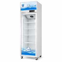 Réfrigérateur à boissons à double porte verticale transparente à haute efficacité énergétique