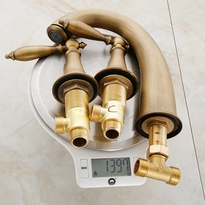 Vòi Chậu Rửa Phòng Tắm <span class=keywords><strong>3</strong></span> Lỗ, Vòi Chậu Rửa Phòng Tắm Mạ Crôm Bằng Đồng Thau 2 Tay Cầm, Vòi Phòng Tắm 8-16 Inch Phổ Biến - Product Image 6