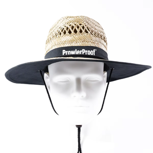 Chapeau de paille pliable personnalisé avec logo imprimé OEM, large bord, protection UV, cadeau promotionnel extérieur, souvenir - Product Image 1