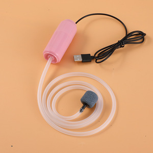 طقم مضخة هواء فاخرة للأحواض المائية من JY USB، مولد فقاعات صغير صديق للبيئة من البلاستيك، مهوية محمولة لحوض السمك، أحجار هواء، أكياس هواء، أحواض سمك مكتبية - Product Image 4