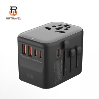 Adaptateur de voyage universel international RRTravel Fast Charge GaN PD65W avec prise et prise secteur 10A, 2 ports USB-A