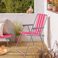 2025 nouveau Patio pelouse printemps chaises pliantes en plein air plage Portable jardin Camping chaise rayure rose chaise de plage pour cour à manger