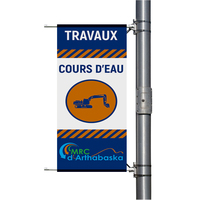 Drapeau de bannière de poteau de rue de festival de publicité de promotion d'impression personnalisée en plein air avec logo