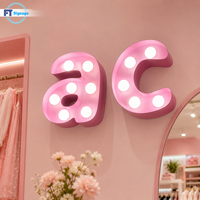 Enseigne lumineuse LED personnalisée en lettres canal, logo en acrylique éclairé par l'avant, enseigne publicitaire extérieure en acier inoxydable pour devanture de magasin