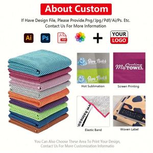 Toalla Deportiva de Microfibra con Logotipo Personalizado, Suave y Transpirable, Enfriamiento Instantáneo, para Yoga, Running, Ejercicio, Golf - Product Image 4