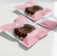 Sacs personnalisés en plastique transparent de qualité alimentaire thermoscellables pour barres chocolatées, bonbons gélifiés, emballages de biscuits de Noël avec logo imprimé