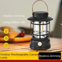 Nouvelle lampe de camping solaire étanche et durable, rechargeable, pour la maison et l'extérieur, lampe de tente LED, ambiance rétro, lampe cheval, éclairage