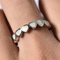 Offre Spéciale dames bague platine plaqué amour opale bague mode bague bijoux en gros