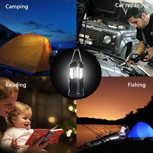 Linterna LED Multifuncional Portátil para Camping, Linterna LED COB para Camping, Linterna Retro para Camping, Luces que Funcionan con Batería - Product Image 4