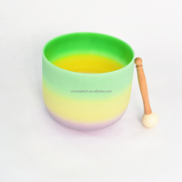 Ensemble de bols chantants en cristal OEM en gros, 432 Hz, thérapie sonore des chakras, bol de guérison en quartz avec maillet pour la méditation