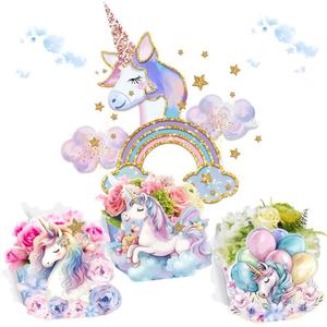 Scatola regalo di carta unicorno arcobaleno di alta qualità 3D Snack floreale <span class=keywords><strong>per</strong></span> festa di <span class=keywords><strong>compleanno</strong></span> matrimonio regalo pastello acquerello decorazioni scatole caramelle - Product Image 4