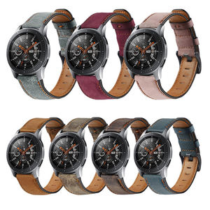 Correa de pulsera inteligente de 22mm, accesorios de pulsera para <span class=keywords><strong>Samsung</strong></span> Galaxy <span class=keywords><strong>Watch</strong></span>, correa de reloj de cuero con cera de aceite Retro de 46mm - Product Image 1