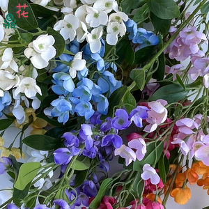 Fleurs artificielles en soie à longues tiges, couleurs mélangées, pour décoration de mariage, style moderne réaliste fait main - Product Image 2