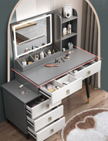 Table de toilette et armoire de rangement modernes minimalistes en bois massif, durables et éclairées, pour chambre et hôtel