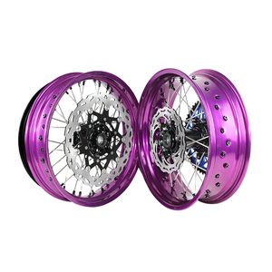 Nouvelles <span class=keywords><strong>roues</strong></span> de remplacement <span class=keywords><strong>Supermotard</strong></span> en alliage d'aluminium GLM Sport Motorcycle de 17 pouces pour YZ250F 450F - Product Image 2