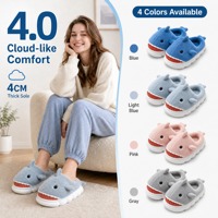 Chaussons en fourrure de requin de dessin animé pour femme, confortables et chauds, antidérapants en TPR, pour l'intérieur et l'extérieur, collection automne-hiver, vente en gros