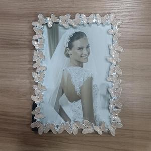 Heart Shape Metal Photo <b>Frame</b> With Butterfly Design Plating Aluminum Tabletop Decoration For Home Wedding Gift - Product Image 2