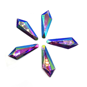 Pierres précieuses de couleur goutte de cristal coudre sur le bâton de <span class=keywords><strong>strass</strong></span> sur les pierres précieuses de <span class=keywords><strong>diamant</strong></span> pierres précieuses violettes en vrac - Product Image 1