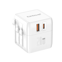 Adaptateur universel de voyage multifonction USB + Type-C 20WPD Mini, chargeur universel international