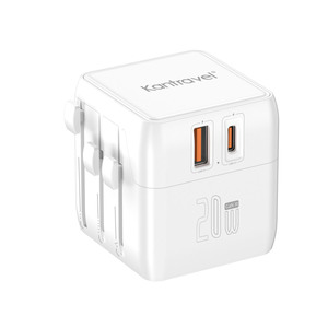 Adaptador <span class=keywords><strong>Universal</strong></span> Mini USB + Type-C 20WPD, Carregador Multifuncional de Viagem, Adaptador Internacional <span class=keywords><strong>Universal</strong></span> - Product Image 4