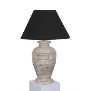 Lampe de table en bois traditionnelle de haute qualité pour bureau à domicile chambre à manger salon excellents meubles de finition blanche élégants - Product Image 1