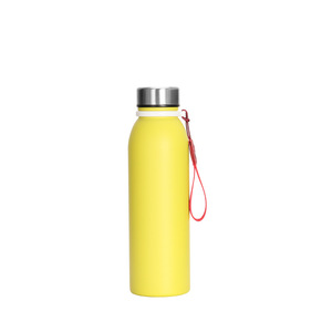 Stainless Steel Water Bottle Double Wall Vacuum Insulated With Handle Travel Outdoor Use Yellow 4 Sizes Available - Product Image 5