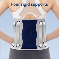 Ceinture de soutien lombaire réglable avec quatre supports rigides, enveloppante en maille respirante, pour le sport et l'usage quotidien, hommes et femmes
