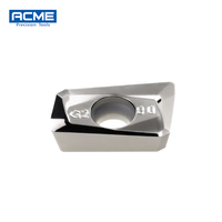 ACME SEHT1204-AFFTN Plaquette de fraisage pour tour CNC en carbure de tungstène OEM, pour alimentation rapide, finition haute brillance, 40HRC, aluminium non revêtu