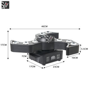 Luci Disco DJ DMX Bee Eyes Professionali a LED Luna Piena Scimitarra Nuova 120w 4in1 Testa Mobile Colorata per Palcoscenico - Product Image 2