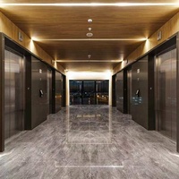 Grande dalle de marbre gris poli, moderne, imperméable, pour escalier intérieur de villa, couloir, sol