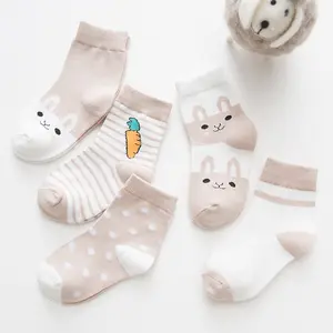 Wholesale Girl Children Socks Cute Thin Cartoon Mesh Breathable Cotton Baby Socks For Newborn