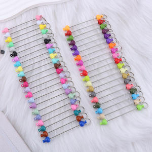 Vente en gros de barres de porte-clés en alliage métallique coloré, couleur unie, rectangulaires, abstraites, à perles, dorées, pour la fabrication de porte-clés - Product Image 4