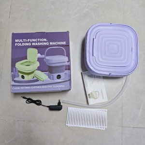 Lave-linge portable pliable 9L, mini-sécheuse électrique entièrement automatique pour sous-vêtements, vêtements de bébé, dortoir, voyage, maison - Product Image 2
