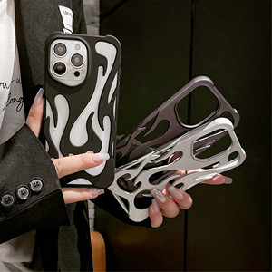 Funda Mate Calada en Forma de Llama para iPhone 12 13 14 15 Pro Max, Cubierta Esmerilada Transpirable con Disipación de Calor y Anticaídas - Product Image 6