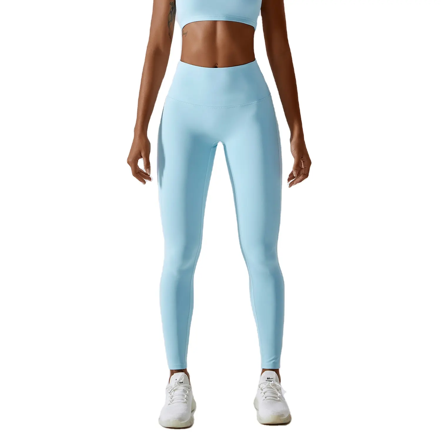 2023 New Nude Candy Farbe High Waist Butt Lifting Pants Benutzer definiertes Logo Laufen Workout Gym Fitness Sport Yoga Leggings Frauen