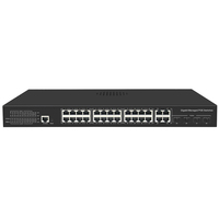 4 8 16 24 ports 24 ports Full Gigabit L2 commutateur Ethernet à noyau géré avec 4 Combo 10G SFP + commutateur réseau Uplink PoE