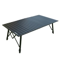 Table pliante portable d'extérieur pour pique-nique et camping en alliage d'aluminium + tissu Oxford avec sac de rangement